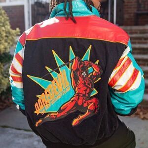 Vintage leather varsity marvel daredevil jacket dc X-men
